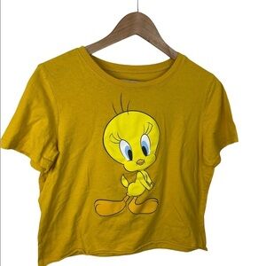 Looney Tunes Tweety Bird Graphic Crop  Tee T-Shirt XL